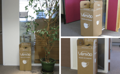 Les conteneurs en carton de l'entreprise Versoo disponibles dans les locaux de l'ETSUP