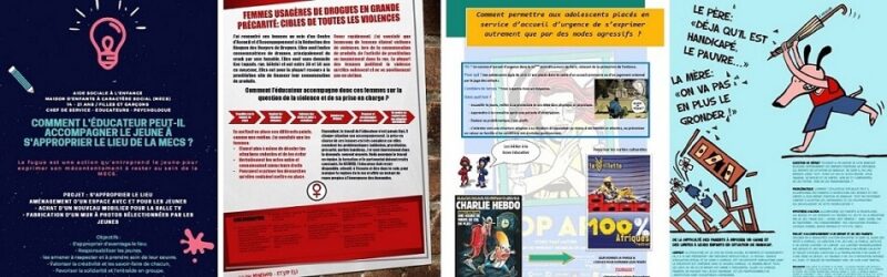 Posters scientifiques conçus par des étudiants Educateur spécialisé de 3e année en 2018