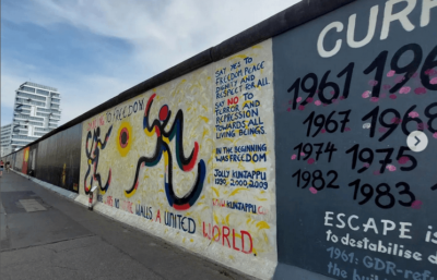 Les étudiants Educatrices de jeunes enfants ont parcouru des vestiges du Mur de Berlin