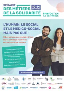 L'affiche de la semaine des métiers de la solidarité région Ile de France octobre 2022