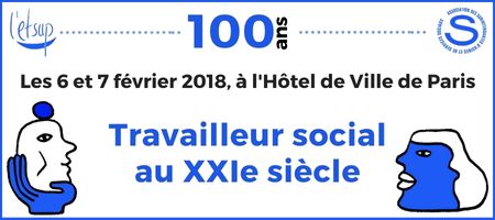 Bandeau du centenaire de l'ETSUP les 6 et 7 février 2018 à l'Hôtel de Ville de Paris